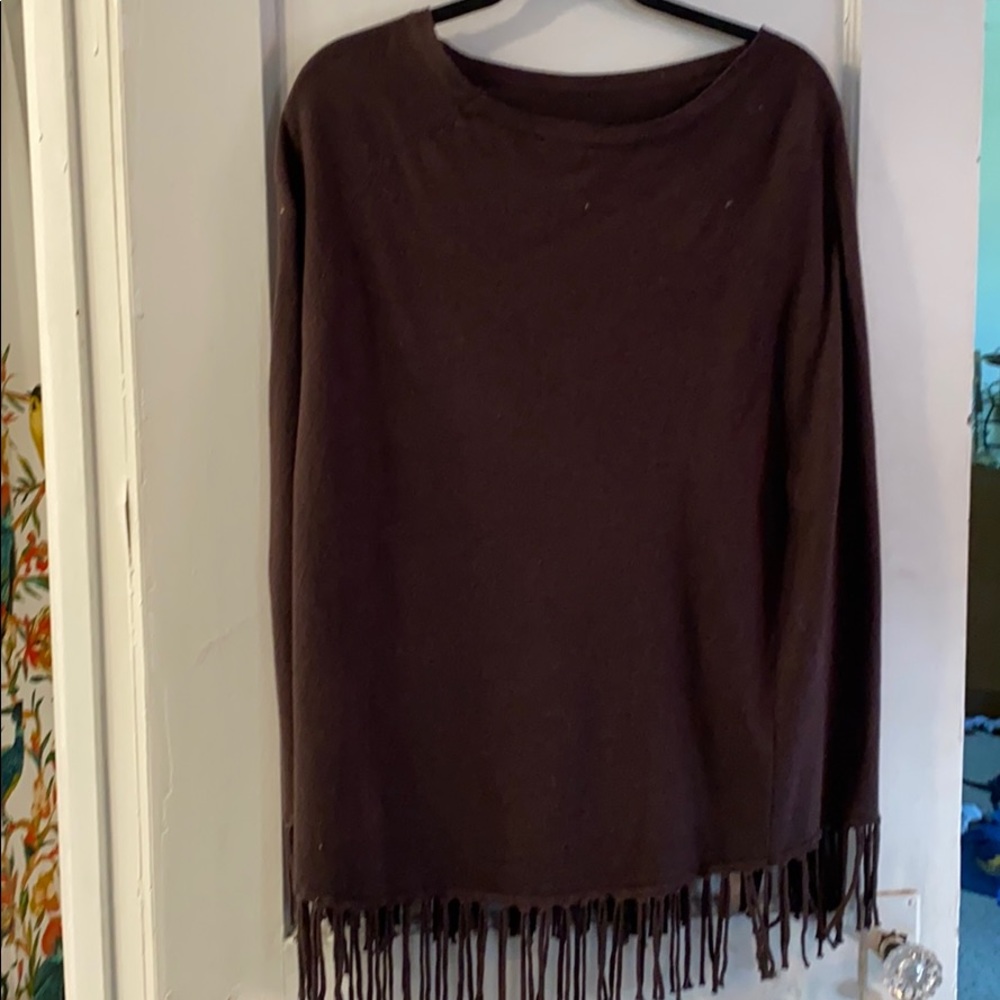 Brown poncho